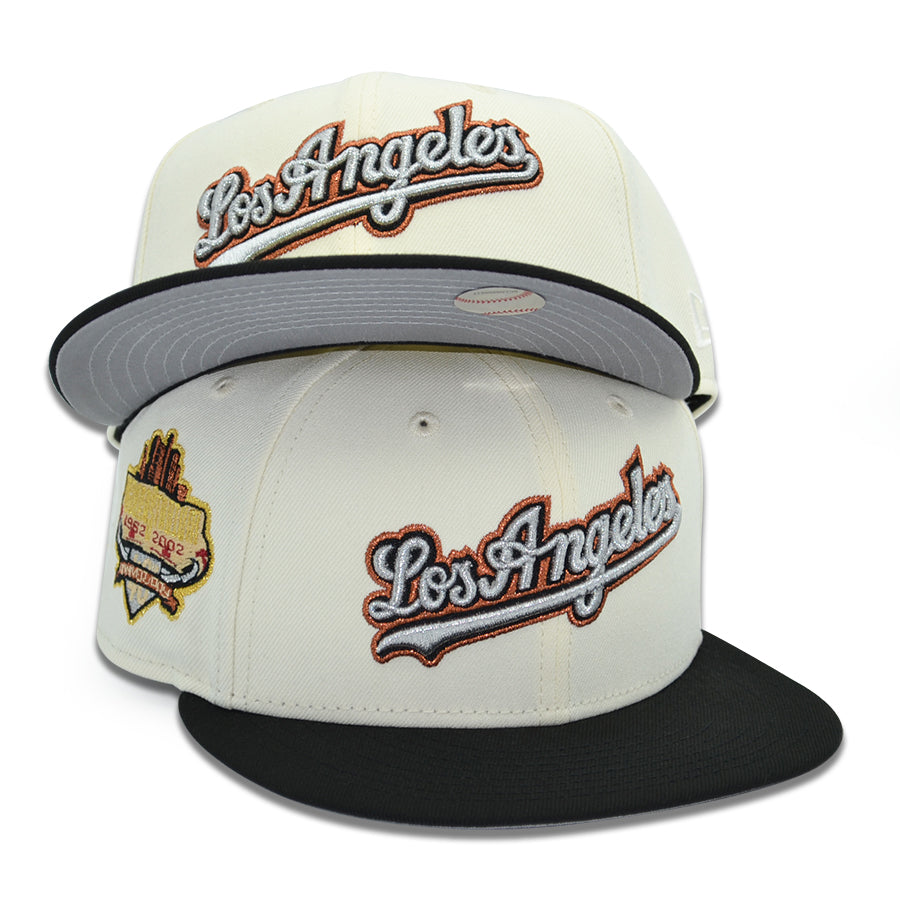 Los Angeles Dodgers "LOVE & BBALL" Exclusive New Era 59Fifty Fitted Hat - Chrome/Black