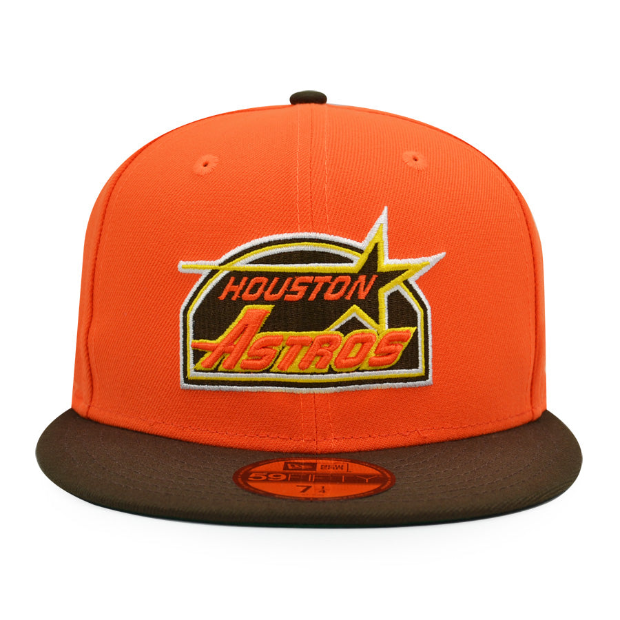 Houston Astros 35th ANNIVERSARY Exclusive New Era 59Fifty Fitted Hat - Orange/Walunt
