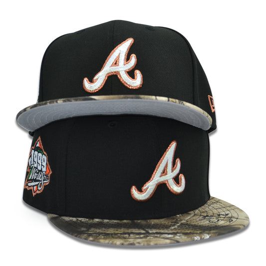 Atlanta Braves "A-TOWN" Exclusive New Era 59Fifty Fitted Hat - Black/Real Tree