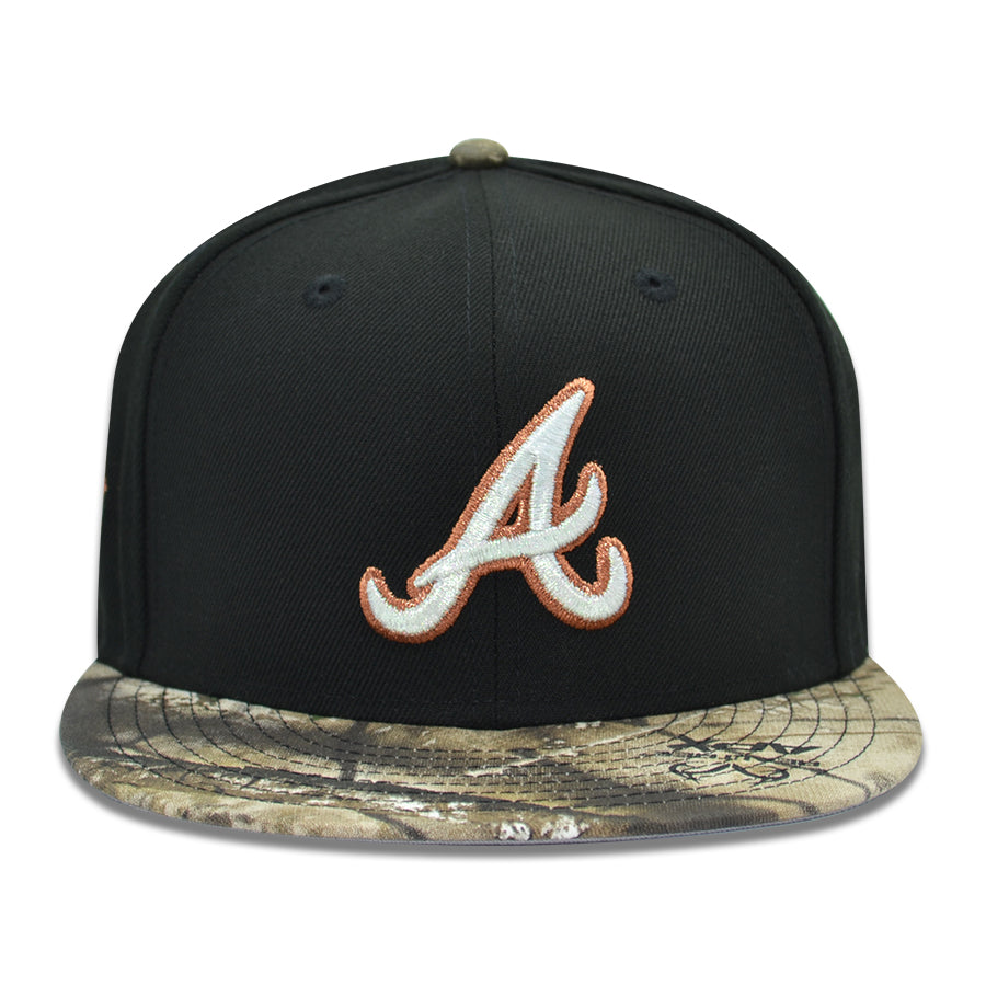 Atlanta Braves "A-TOWN" Exclusive New Era 59Fifty Fitted Hat - Black/Real Tree
