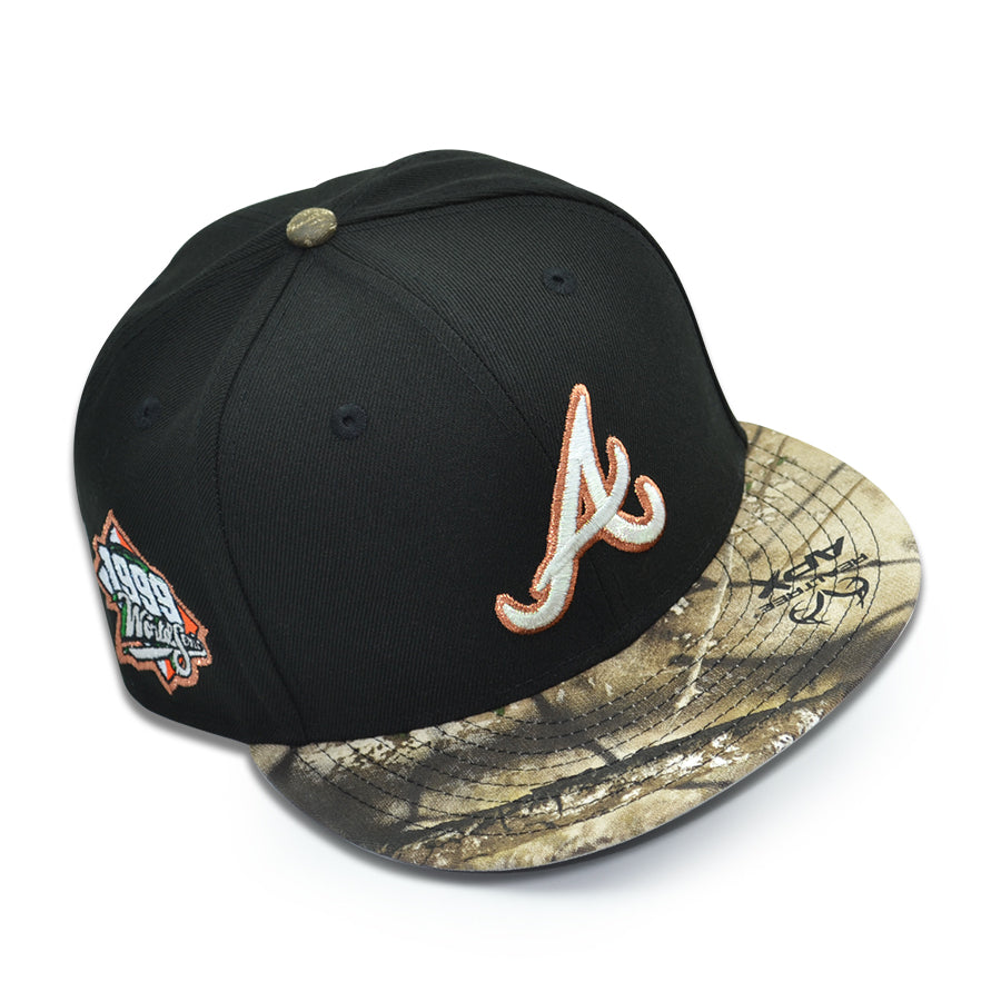 Atlanta Braves "A-TOWN" Exclusive New Era 59Fifty Fitted Hat - Black/Real Tree