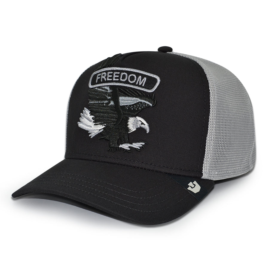 CLASSIC FREEDOM ROCKER Goorin Bros Mesh Trucker Snapback Hat - Black
