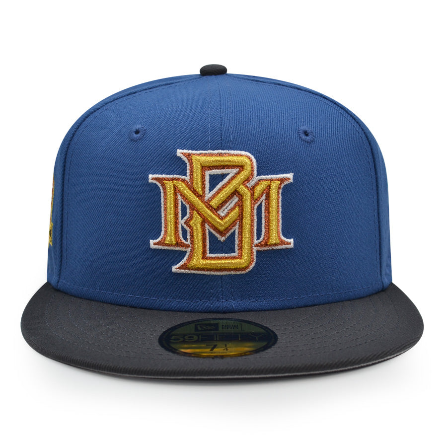 Milwaukee Brewers COUNTY STADIUM Exclusive New Era 59Fifty Fitted Hat - Indigo/DK Graphite