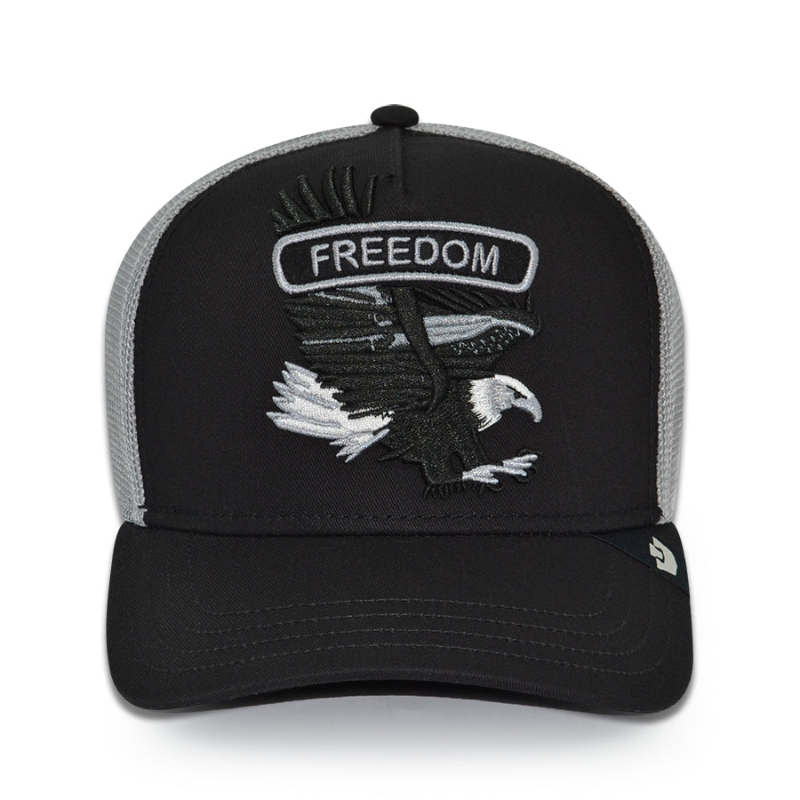 CLASSIC FREEDOM ROCKER Goorin Bros Mesh Trucker Snapback Hat - Black
