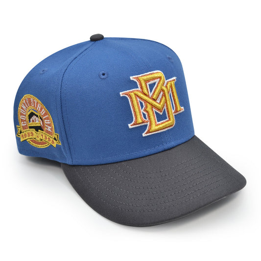Milwaukee Brewers COUNTY STADIUM Exclusive New Era 59Fifty Fitted Hat - Indigo/DK Graphite