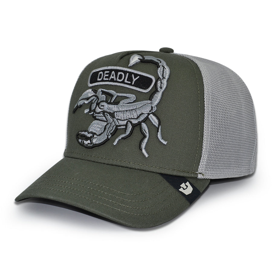 CLASSIC DEADLY ROCKER Goorin Bros Mesh Trucker Snapback Hat - Palm