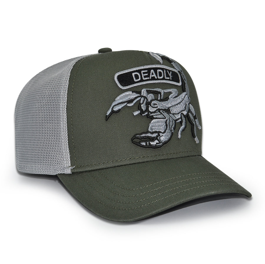 CLASSIC DEADLY ROCKER Goorin Bros Mesh Trucker Snapback Hat - Palm