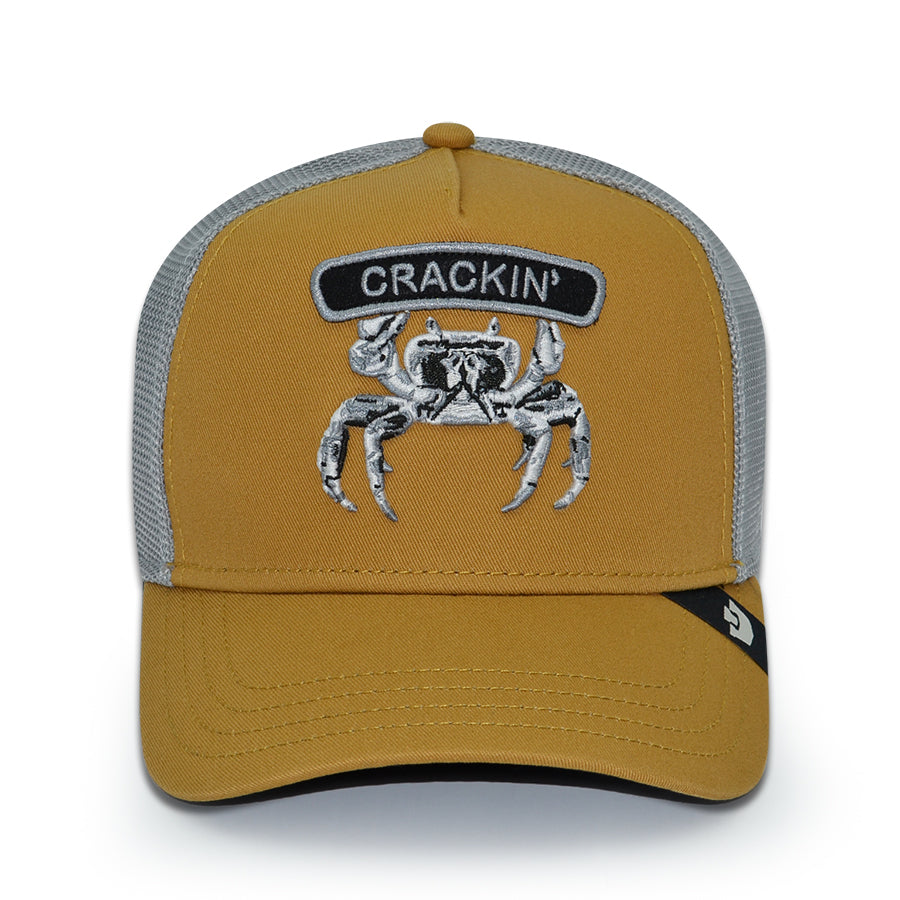 CLASSIC CRACKING ROCKER Goorin Bros Mesh Trucker Snapback Hat - Amber