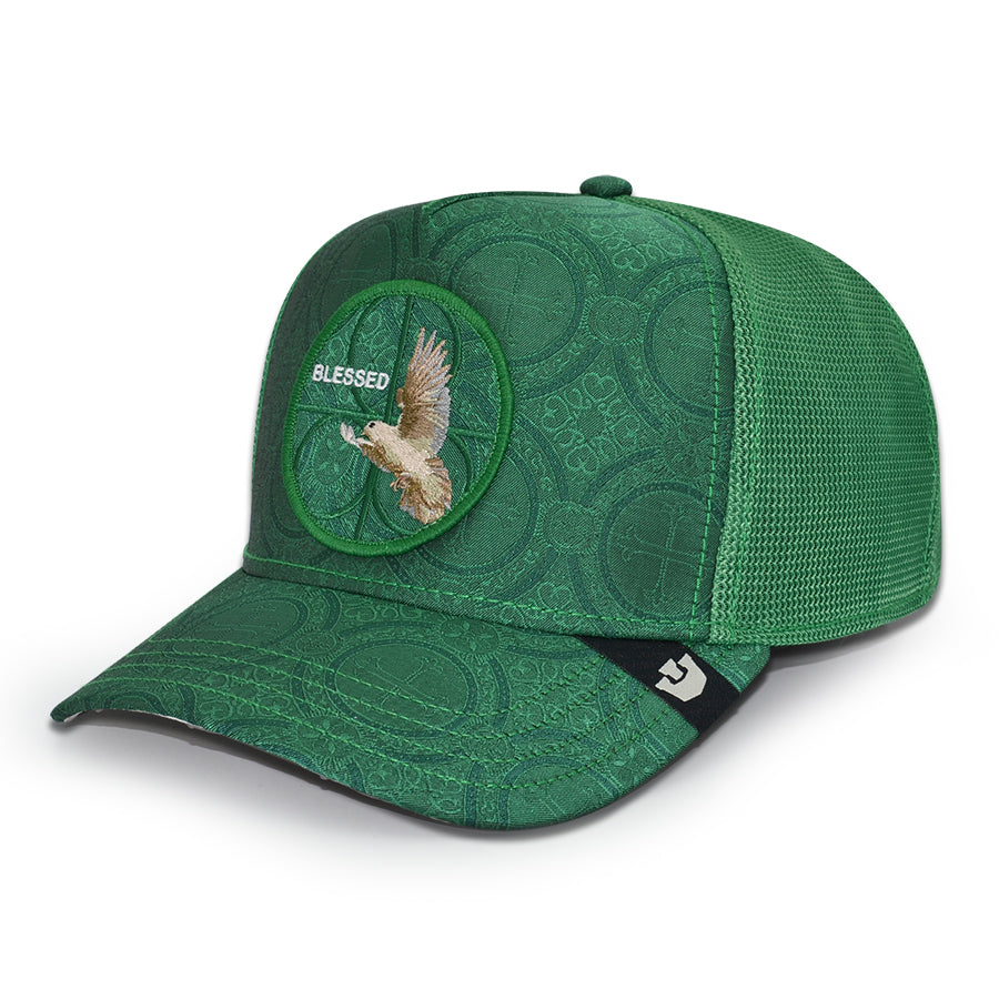 RELIGULOUS BLESSED DOVE BIRD Mesh Trucker Snapback Hat - Envy