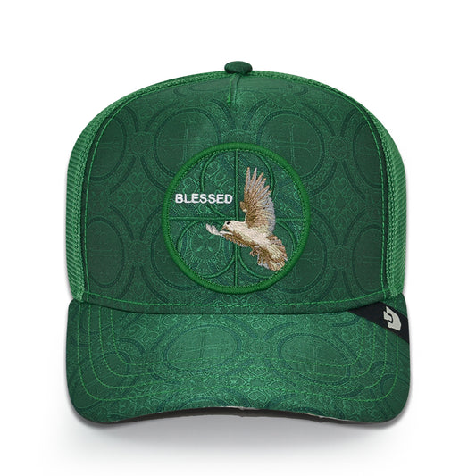 RELIGULOUS BLESSED DOVE BIRD Mesh Trucker Snapback Hat - Envy