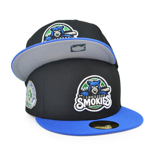 Tennessee Smokies Southern League Exclusive New Era 59Fifty Fitted Hat - Black/Blue Bead