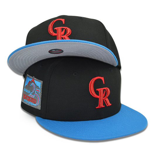 Colorado Rockies "CRIM PEAK" Exclusive New Era 59Fifty Fitted Hat - Black/Cardinal Blue