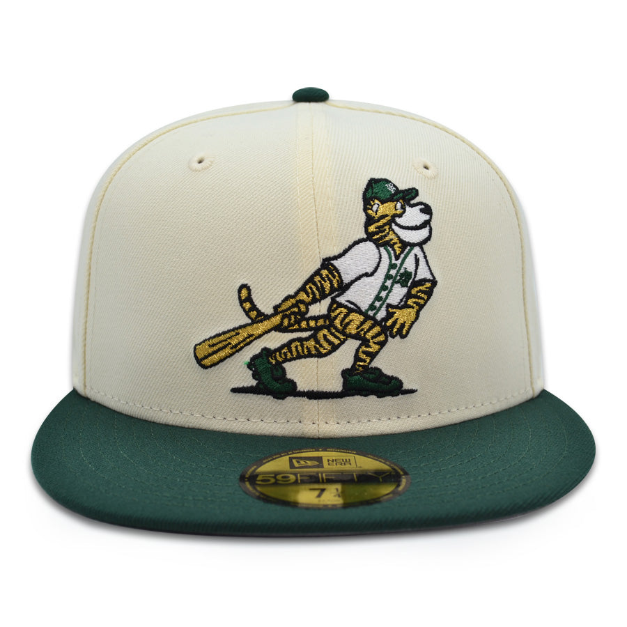 Detroit Tigers "GOLDEN TIGER" Exclusive New Era 59Fifty Fitted Hat - Chrome/Emerald Green