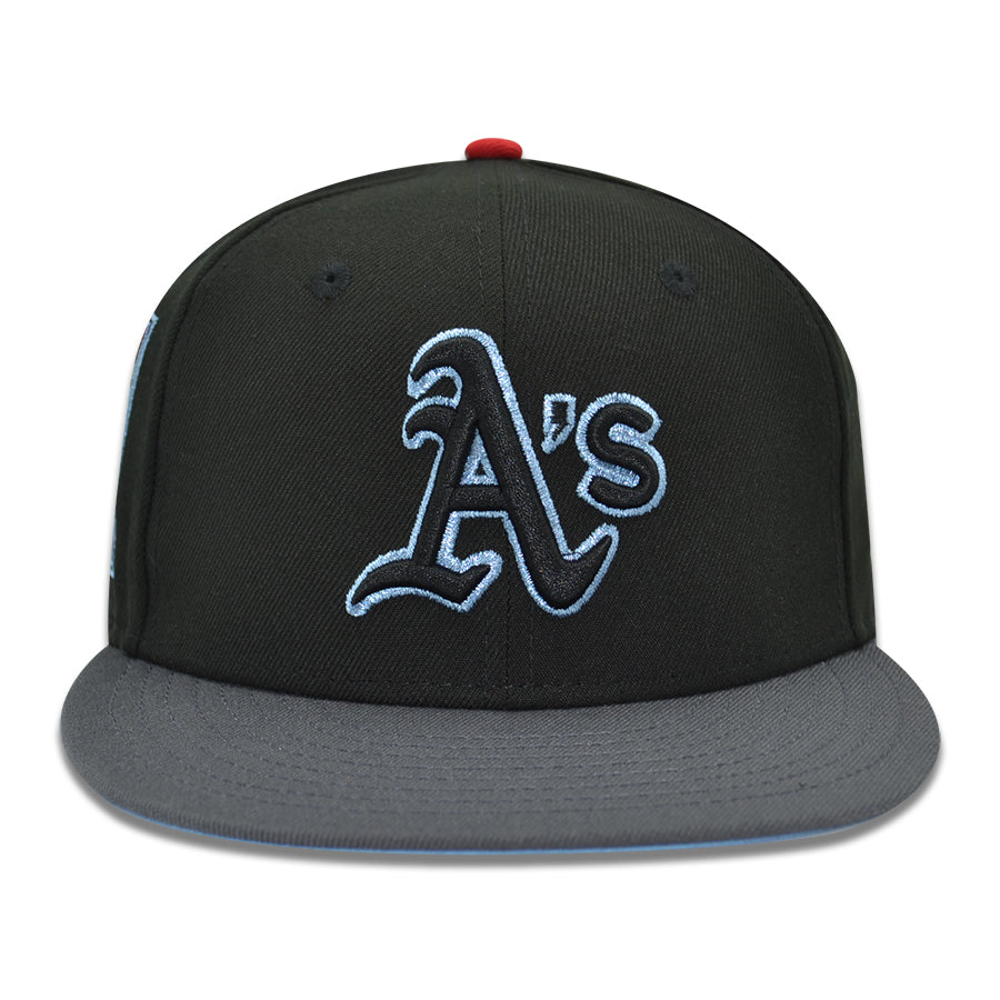 Oakland Athletics "MANTALAD" Exclusive New Era 59Fifty Fitted Hat - Black/Graphite
