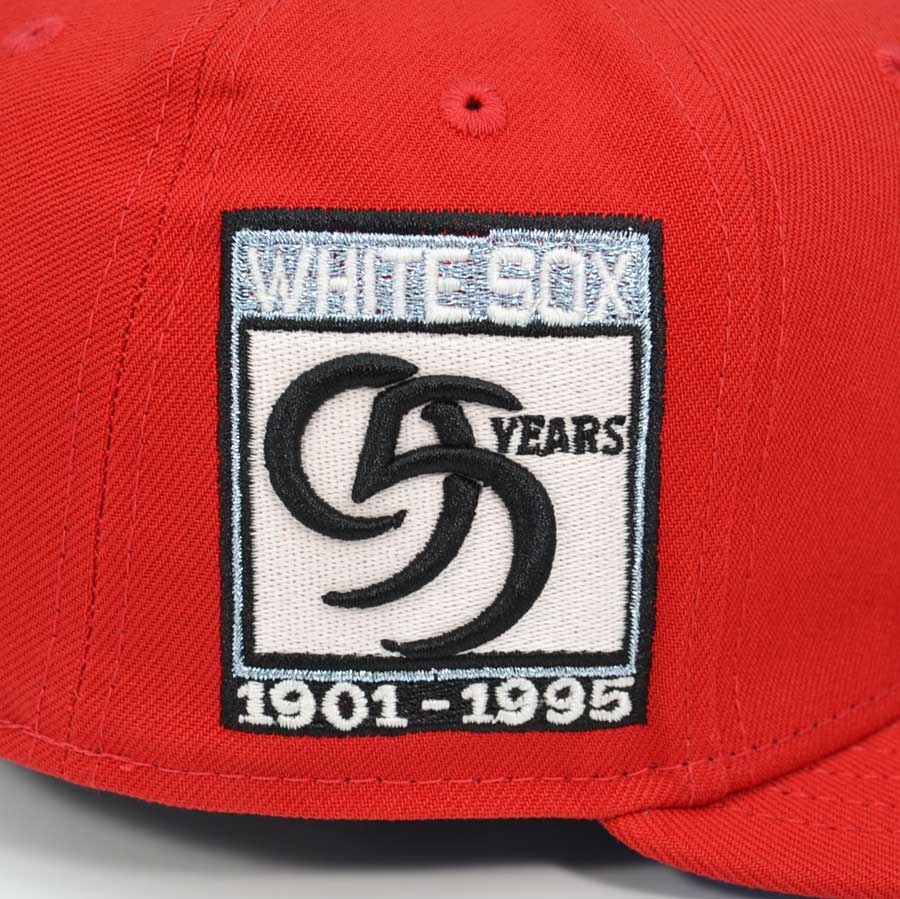 Chicago White Sox 95 YEARS Exclusive New Era 59Fifty Fitted Hat - Red/Sky UV