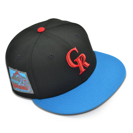 Colorado Rockies "CRIM PEAK" Exclusive New Era 59Fifty Fitted Hat - Black/Cardinal Blue
