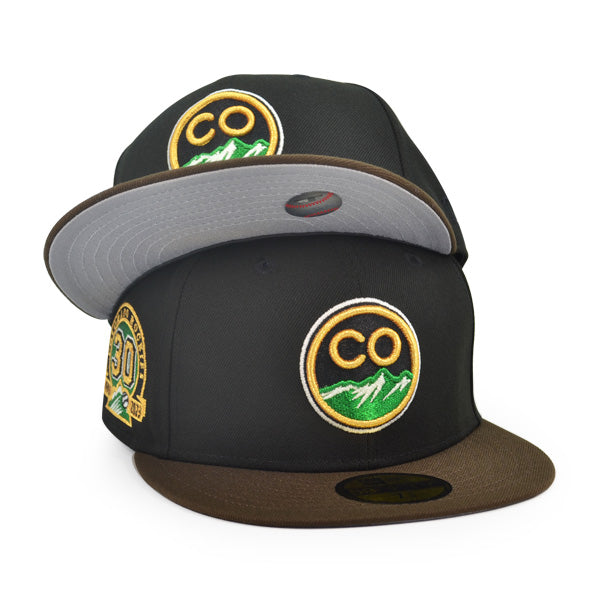 Colorado Rockies 30th Anniversary Exclusive New Era 59Fifty Fitted Hat - Black/Walnut