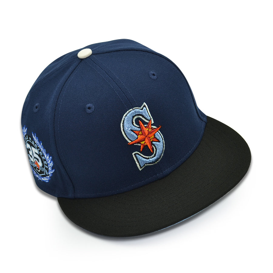 Seattle Mariners "SABO" Exclusive New Era 59Fifty Fitted Hat - Oceanside/ Black