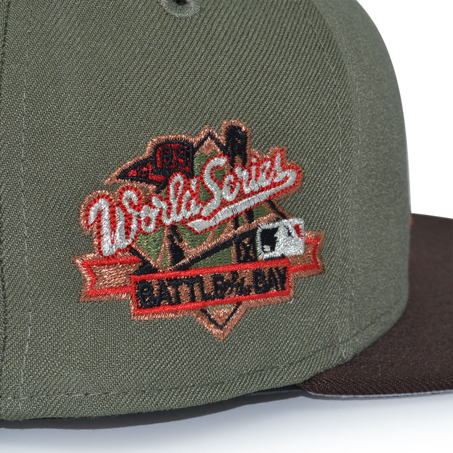 Oakland Athletics "STAY ROOTED" Exclusive New Era 59Fifty Fitted Hat - New Olive/Burntwood