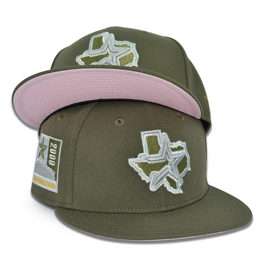 Houston Astros "OLIVE FLEX" Exclusive New Era 59Fifty Fitted Hat - Olive/Pinky UV
