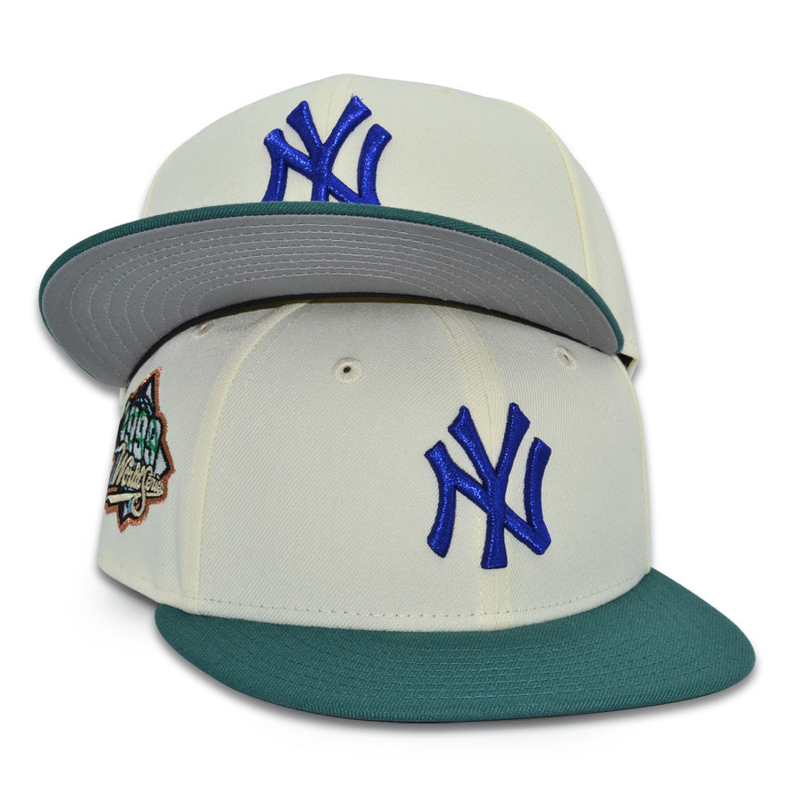 New York Yankees "BLUE STRIP" Exclusive New Era 59Fifty Fitted Hat - Chrome/Pine