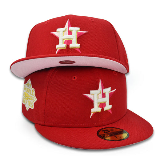 🚨PRE-ORDER ONLY🚨SHIPPING MID TO LATE JULY 2024: Houston Astros 2022 WORLD SERIES Exclusive New Era 59Fifty Fitted Hat - Red