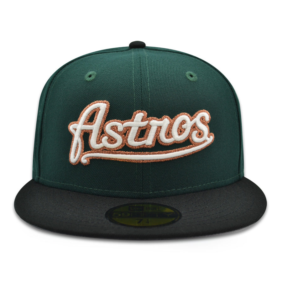 Houston Astros "EVERGREEN" Exclusive New Era 59Fifty Fitted Hat - Dark Green/Black