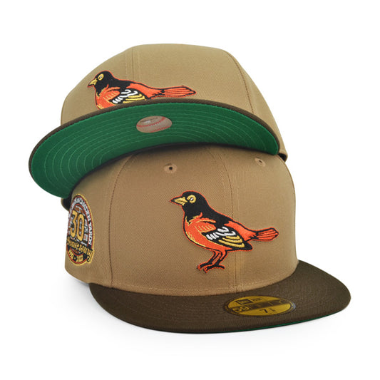 Baltimore Orioles 30th Anniversary Exclusive New Era 59Fifty Fitted Hat - Khaki/Walnut