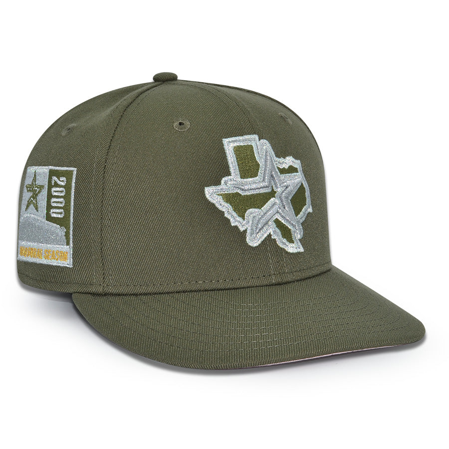Houston Astros "OLIVE FLEX" Exclusive New Era 59Fifty Fitted Hat - Olive/Pinky UV