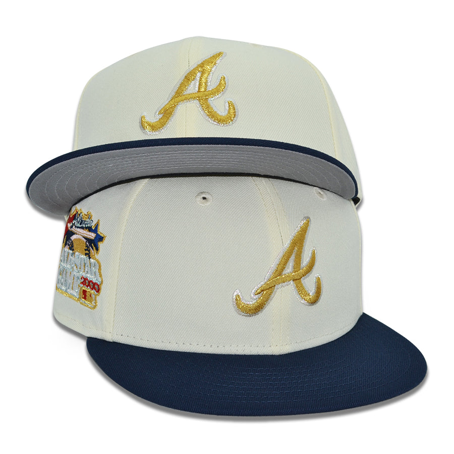 Atlanta Braves "AKAZA" Exclusive New Era 59Fifty Fitted Hat  - Chrome/Ocean Side
