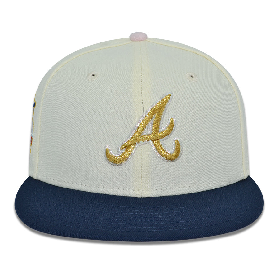Atlanta Braves "AKAZA" Exclusive New Era 59Fifty Fitted Hat  - Chrome/Ocean Side