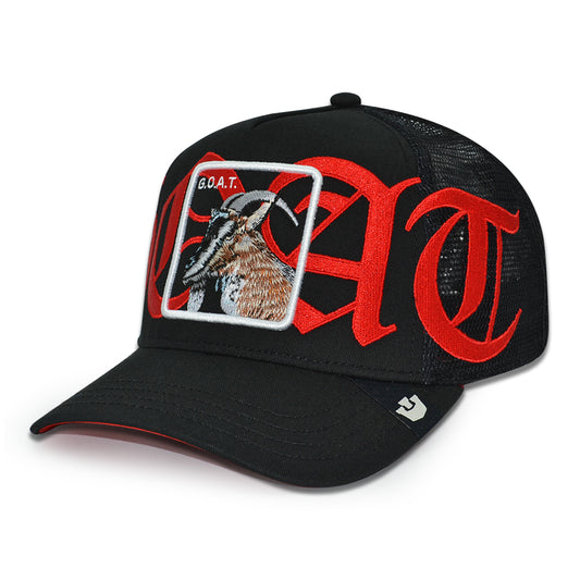 OLD ENGLISH GOAT Goorin Bros Mesh Trucker Snapback Hat - Black