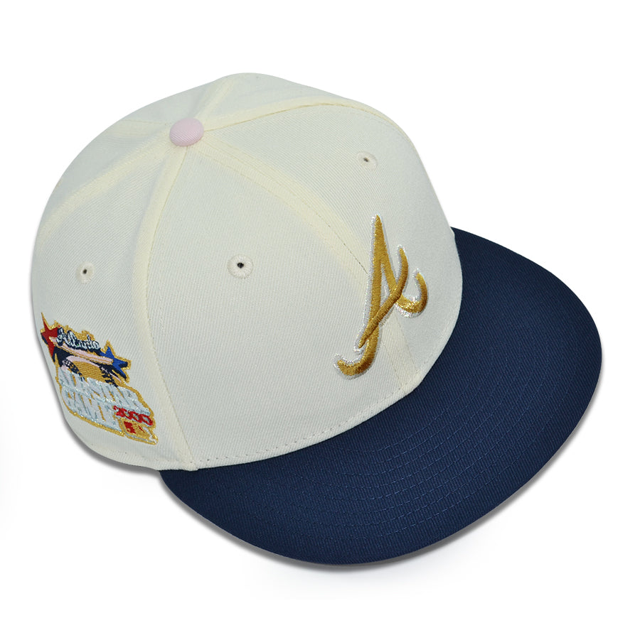 Atlanta Braves "AKAZA" Exclusive New Era 59Fifty Fitted Hat  - Chrome/Ocean Side