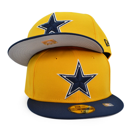 Dallas Cowboys New Era Exclusive 2Tone 59Fifty Fitted Hat - Gold/Navy