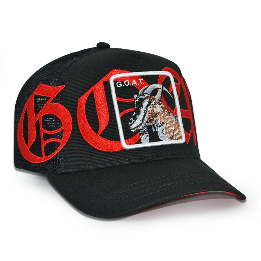 OLD ENGLISH GOAT Goorin Bros Mesh Trucker Snapback Hat - Black