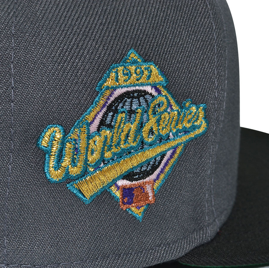 Florida Marlins "VICE CITY" Exclusive New Era 59Fifty Fitted Hat  - Graphite/Black