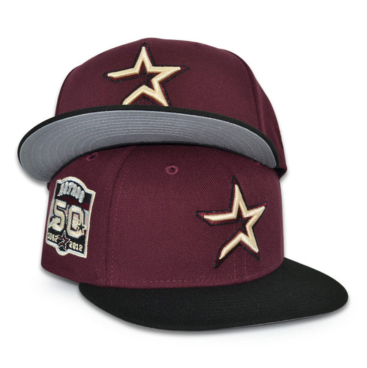 Houston Astros "W.Y.W.S" Exclusive New Era 59Fifty Fitted Hat - Maroon/Black