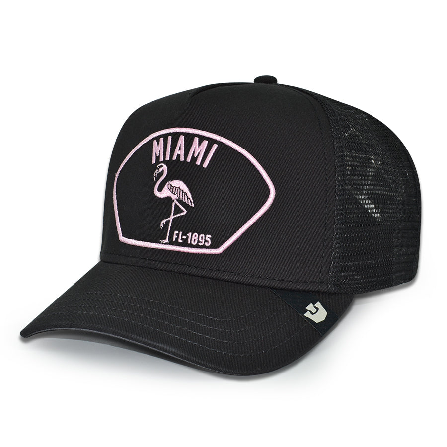 MIAMI VICE Goorin Bros Mesh Trucker Snapback Hat - Black