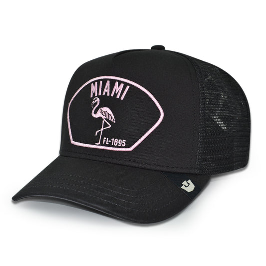 MIAMI VICE Goorin Bros Mesh Trucker Snapback Hat - Black