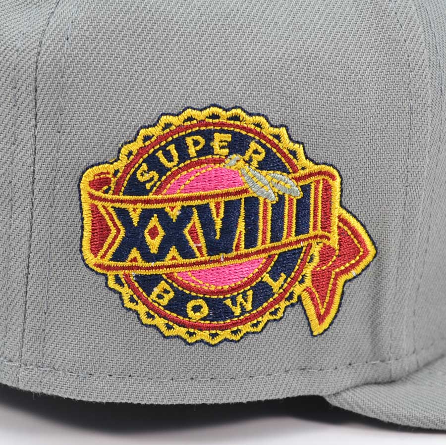 Dallas Cowboys New Era Exclusive SUPER BOWL XXVlll 59Fifty Fitted Hat - Gray