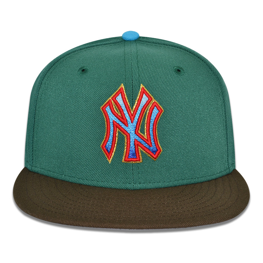 New York Yankees "NUEVAYOLLLL" Exclusive New Era 59Fifty Fitted Hat  - Emerald/Walnut