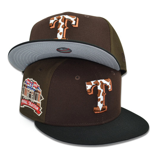 Texas Rangers "TEXAS CHAINSAW" Exclusive New Era 59Fifty Fitted Hat - Walnut/Burntwood/Black