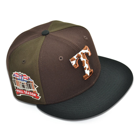 Texas Rangers "TEXAS CHAINSAW" Exclusive New Era 59Fifty Fitted Hat - Walnut/Burntwood/Black
