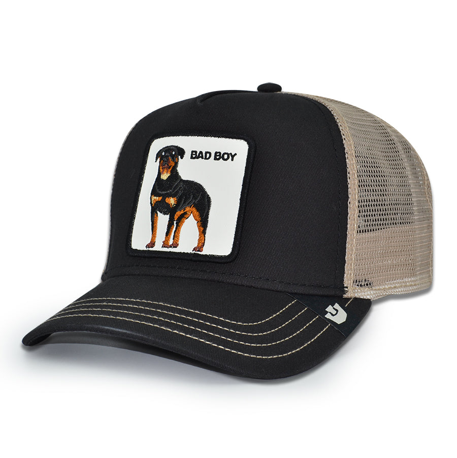 BAD BOY DAWG Goorin Bros Mesh Trucker Snapback Hat - Black