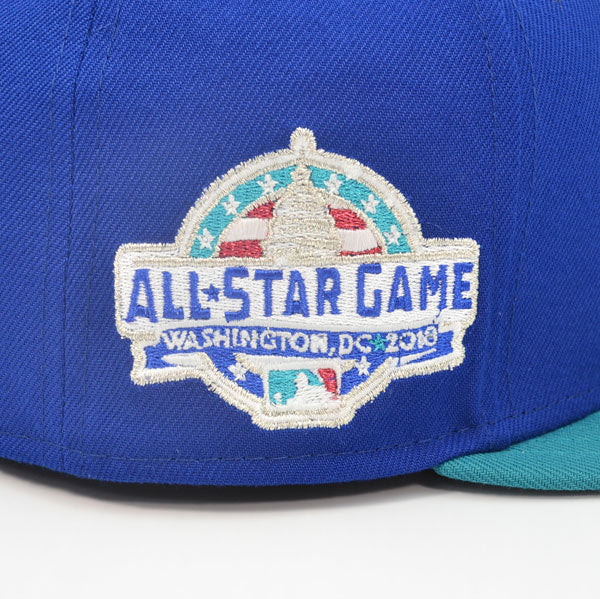 Washington Nationals 2018 ALL-STAR GAME  Exclusive New Era 59Fifty Fitted Hat - Lt Royal/Aqua