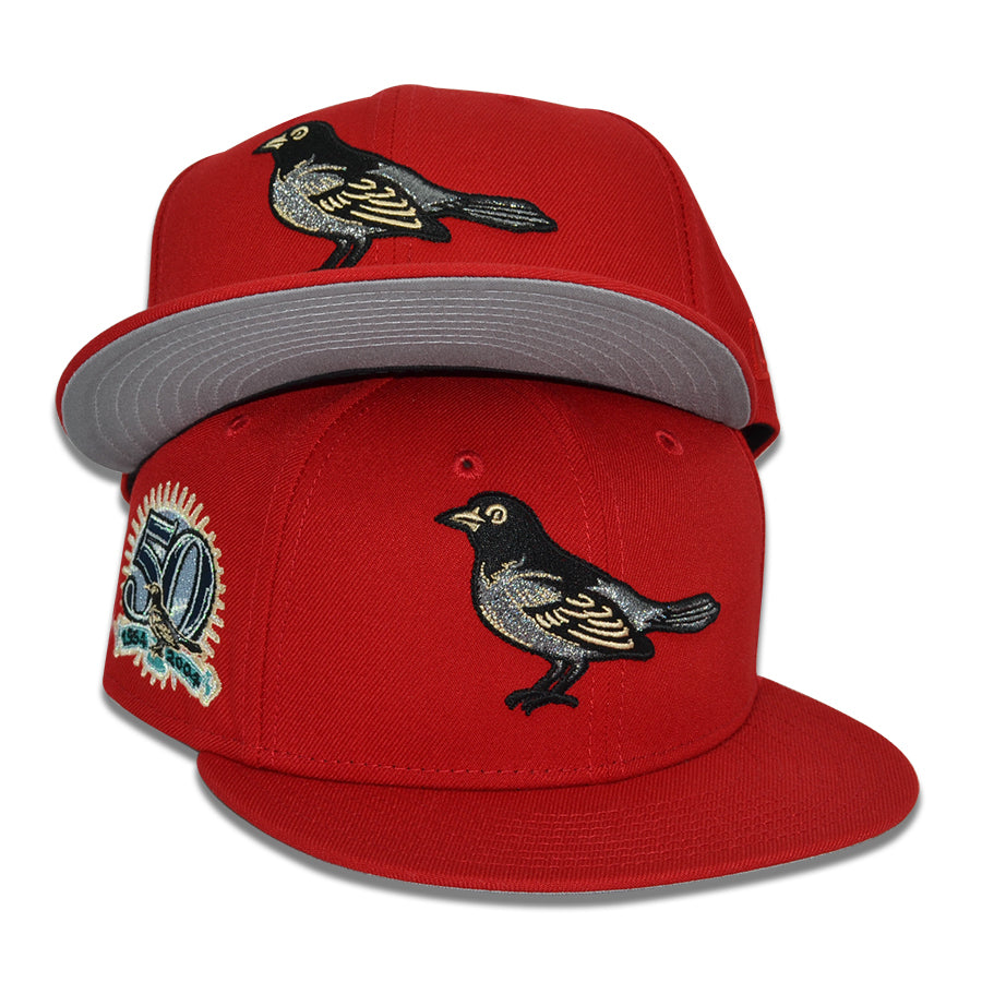 Baltimore Orioles "THE RAVEN" Exclusive New Era 59Fifty Fitted Hat - Scarlet