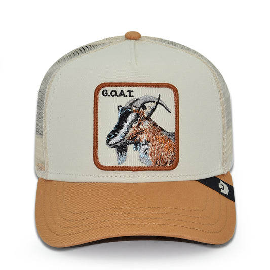 TOP GOAT Goorin Bros Mesh Trucker Snapback Hat - Chalk/Heat