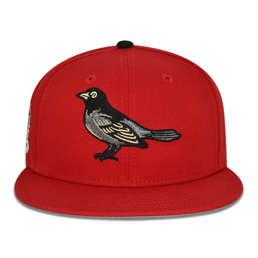 Baltimore Orioles "THE RAVEN" Exclusive New Era 59Fifty Fitted Hat - Scarlet