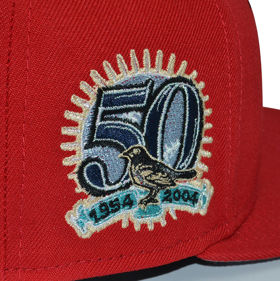 Baltimore Orioles "THE RAVEN" Exclusive New Era 59Fifty Fitted Hat - Scarlet