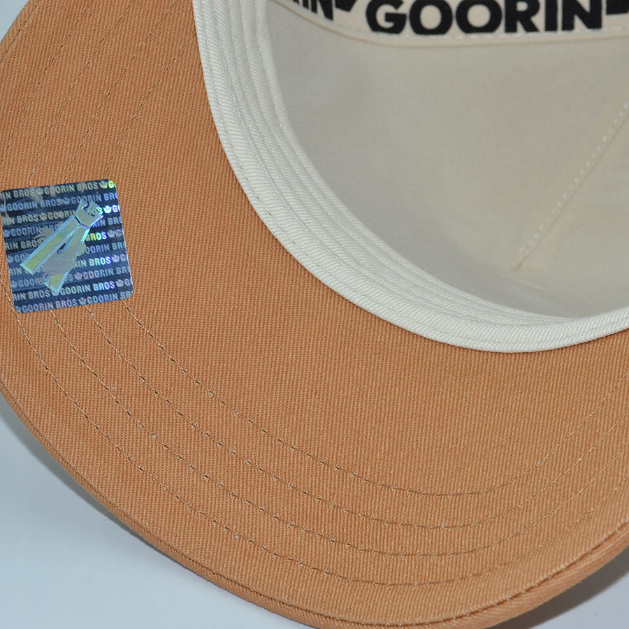 TOP GOAT Goorin Bros Mesh Trucker Snapback Hat - Chalk/Heat